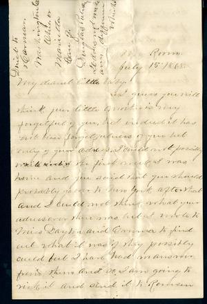 [Letter from Lizzie - July 15, 1868]