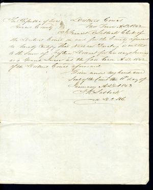 [Document of compensation for serving as a Grand Juror - January 11, 1843]