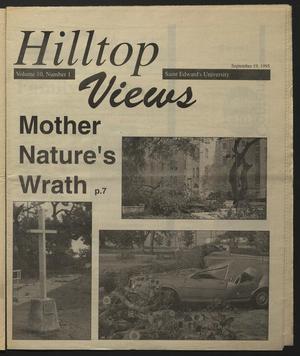 Primary view of object titled 'Hilltop Views (Austin, Tex.), Vol. 10, No. 1, Ed. 1 Tuesday, September 19, 1995'.