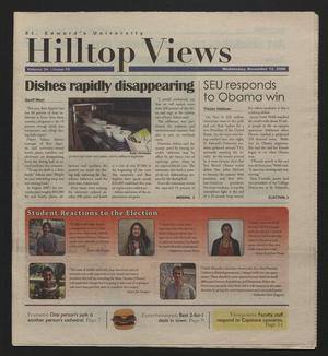 Primary view of object titled 'Hilltop Views (Austin, Tex.), Vol. 25, No. 10, Ed. 1 Wednesday, November 12, 2008'.