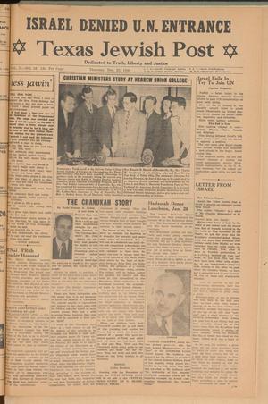 Primary view of object titled 'Texas Jewish Post (Fort Worth, Tex.), Vol. 2, No. 16, Ed. 1 Thursday, December 23, 1948'.