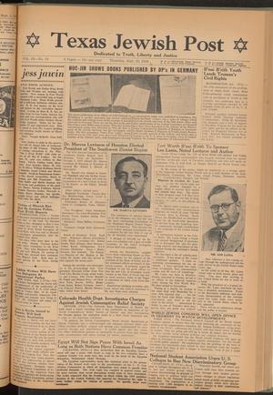 Texas Jewish Post (Fort Worth, Tex.), Vol. 3, No. 19, Ed. 1 Thursday, September 15, 1949
