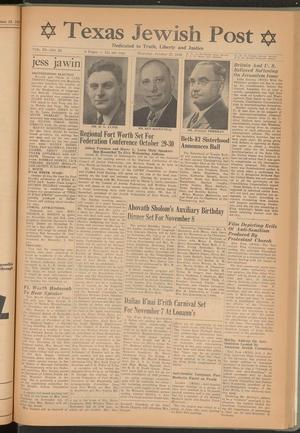 Texas Jewish Post (Fort Worth, Tex.), Vol. 3, No. 22, Ed. 1 Thursday, October 27, 1949