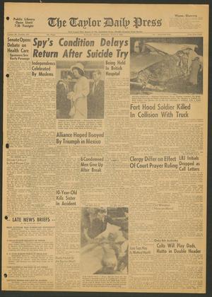 The Taylor Daily Press (Taylor, Tex.), Vol. 49, No. 167, Ed. 1 Monday, July 2, 1962