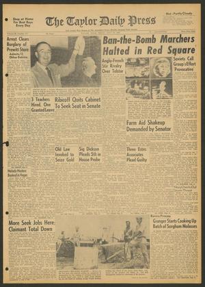 The Taylor Daily Press (Taylor, Tex.), Vol. 49, No. 177, Ed. 1 Friday, July 13, 1962