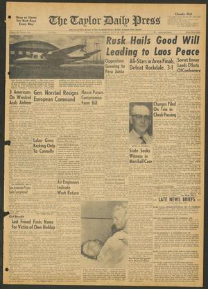 The Taylor Daily Press (Taylor, Tex.), Vol. 49, No. 183, Ed. 1 Friday, July 20, 1962