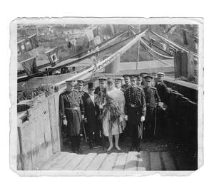 Primary view of object titled '[General Colquitt's staff at the Houston carnival in 1914]'.