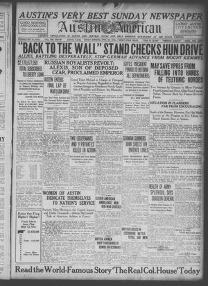 Primary view of object titled 'Austin American (Austin, Tex.), Ed. 1 Sunday, April 28, 1918'.
