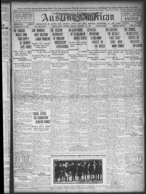 Austin American (Austin, Tex.), Ed. 1 Thursday, February 13, 1919