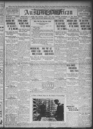 Primary view of object titled 'Austin American (Austin, Tex.), Ed. 1 Saturday, April 12, 1919'.