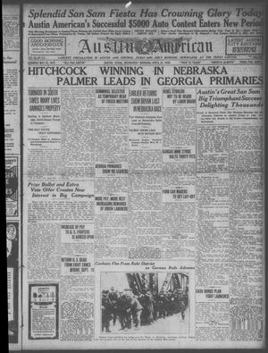 Primary view of object titled 'Austin American (Austin, Tex.), Ed. 1 Wednesday, April 21, 1920'.