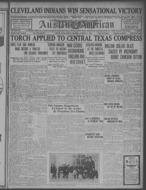 Primary view of object titled 'Austin American (Austin, Tex.), Ed. 1 Monday, October 11, 1920'.