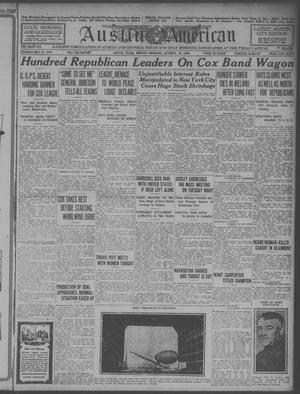 Austin American (Austin, Tex.), Ed. 1 Monday, October 18, 1920