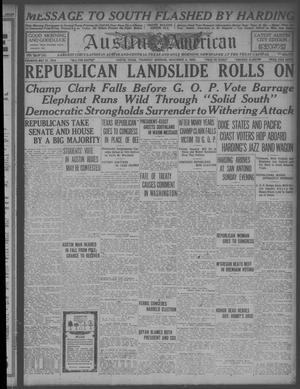 Primary view of Austin American (Austin, Tex.), Ed. 1 Thursday, November 4, 1920