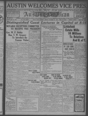 Primary view of object titled 'Austin American (Austin, Tex.), Ed. 1 Saturday, November 20, 1920'.
