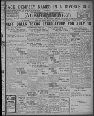 Primary view of object titled 'Austin American (Austin, Tex.), Ed. 1 Saturday, June 18, 1921'.