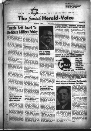 The Jewish Herald-Voice (Houston, Tex.), Vol. 45, No. 27, Ed. 1 Thursday, September 28, 1950