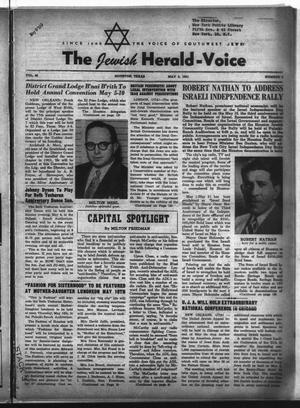 Primary view of object titled 'The Jewish Herald-Voice (Houston, Tex.), Vol. 46, No. 3, Ed. 1 Thursday, May 3, 1951'.