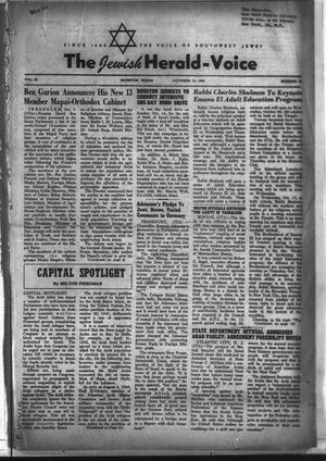 The Jewish Herald-Voice (Houston, Tex.), Vol. 46, No. 25, Ed. 1 Thursday, October 11, 1951