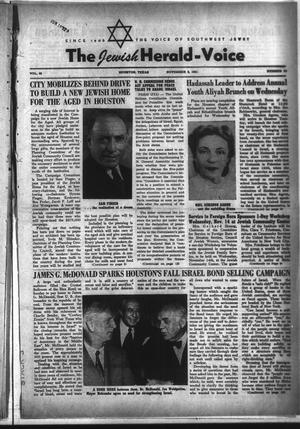 The Jewish Herald-Voice (Houston, Tex.), Vol. 46, No. 29, Ed. 1 Thursday, November 8, 1951