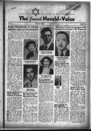 Primary view of object titled 'The Jewish Herald-Voice (Houston, Tex.), Vol. 46, No. 42, Ed. 1 Thursday, February 7, 1952'.