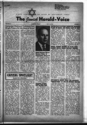 Primary view of object titled 'The Jewish Herald-Voice (Houston, Tex.), Vol. 47, No. 14, Ed. 1 Thursday, July 10, 1952'.