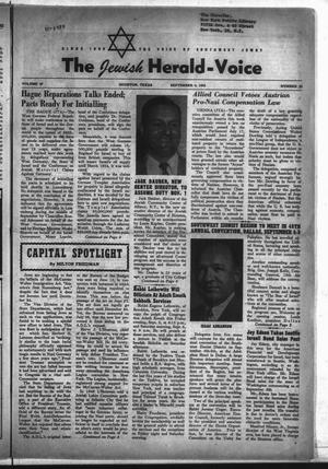 The Jewish Herald-Voice (Houston, Tex.), Vol. 47, No. 22, Ed. 1 Thursday, September 4, 1952