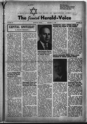 Primary view of object titled 'The Jewish Herald-Voice (Houston, Tex.), Vol. 47, No. 28, Ed. 1 Thursday, October 16, 1952'.