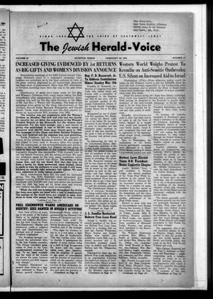 The Jewish Herald-Voice (Houston, Tex.), Vol. 47, No. 47, Ed. 1 Thursday, February 26, 1953