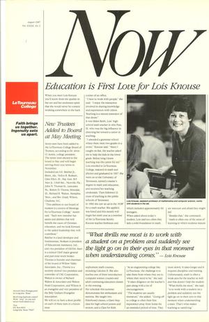 LeTourneau College NOW, Volume 40, Number 3, August 1987