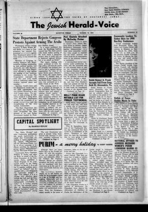 The Jewish Herald-Voice (Houston, Tex.), Vol. 48, No. 50, Ed. 1 Thursday, March 18, 1954
