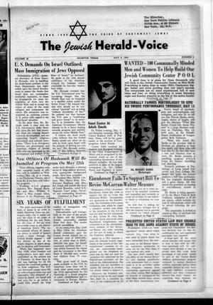The Jewish Herald-Voice (Houston, Tex.), Vol. 49, No. 5, Ed. 1 Thursday, May 6, 1954
