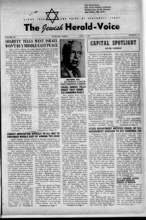 The Jewish Herald-Voice (Houston, Tex.), Vol. 49, No. 13, Ed. 1 Thursday, July 1, 1954