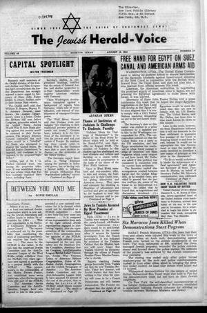 The Jewish Herald-Voice (Houston, Tex.), Vol. 49, No. 19, Ed. 1 Thursday, August 12, 1954