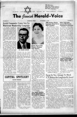 The Jewish Herald-Voice (Houston, Tex.), Vol. 49, No. 31, Ed. 1 Thursday, November 11, 1954