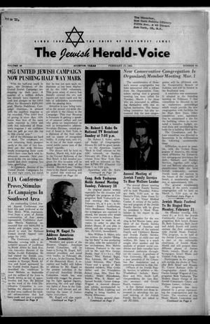 The Jewish Herald-Voice (Houston, Tex.), Vol. 49, No. 45, Ed. 1 Thursday, February 17, 1955