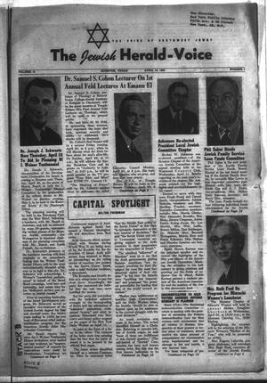 The Jewish Herald-Voice (Houston, Tex.), Vol. 51, No. 4, Ed. 1 Thursday, April 19, 1956