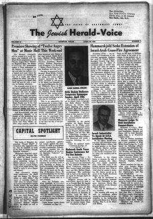 Primary view of object titled 'The Jewish Herald-Voice (Houston, Tex.), Vol. 51, No. 5, Ed. 1 Thursday, April 26, 1956'.