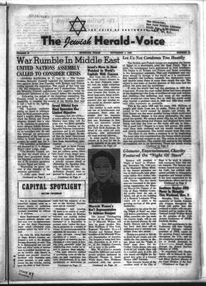 Primary view of object titled 'The Jewish Herald-Voice (Houston, Tex.), Vol. 51, No. 31, Ed. 1 Thursday, November 1, 1956'.
