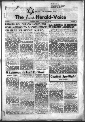 The Jewish Herald-Voice (Houston, Tex.), Vol. 53, No. 16, Ed. 1 Thursday, July 17, 1958