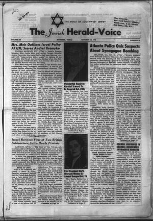 The Jewish Herald-Voice (Houston, Tex.), Vol. 53, No. 29, Ed. 1 Thursday, October 16, 1958