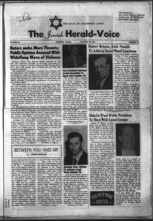 The Jewish Herald-Voice (Houston, Tex.), Vol. 53, No. 30, Ed. 1 Thursday, October 23, 1958