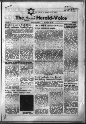 Primary view of object titled 'The Jewish Herald-Voice (Houston, Tex.), Vol. 53, No. 33, Ed. 1 Thursday, November 13, 1958'.