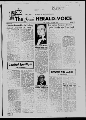 The Jewish Herald-Voice (Houston, Tex.), Vol. 58, No. 11, Ed. 1 Thursday, June 13, 1963