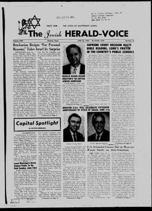 The Jewish Herald-Voice (Houston, Tex.), Vol. 58, No. 12, Ed. 1 Thursday, June 20, 1963