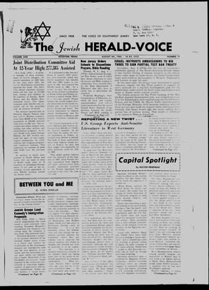The Jewish Herald-Voice (Houston, Tex.), Vol. 58, No. 19, Ed. 1 Thursday, August 8, 1963