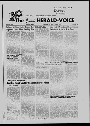 The Jewish Herald-Voice (Houston, Tex.), Vol. 58, No. 24, Ed. 1 Thursday, September 12, 1963