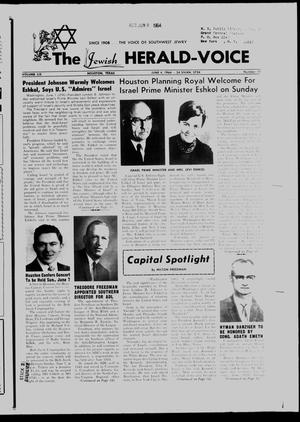 The Jewish Herald-Voice (Houston, Tex.), Vol. 59, No. 11, Ed. 1 Thursday, June 4, 1964