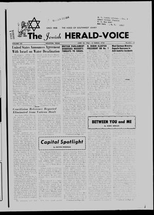 Primary view of object titled 'The Jewish Herald-Voice (Houston, Tex.), Vol. 59, No. 13, Ed. 1 Thursday, June 18, 1964'.