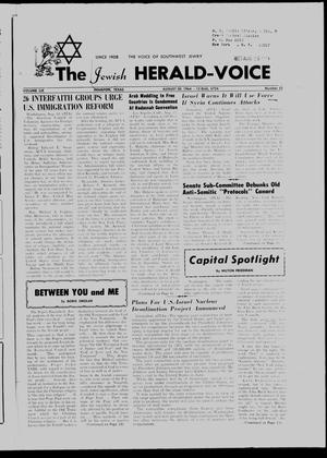 The Jewish Herald-Voice (Houston, Tex.), Vol. 59, No. 22, Ed. 1 Thursday, August 20, 1964
